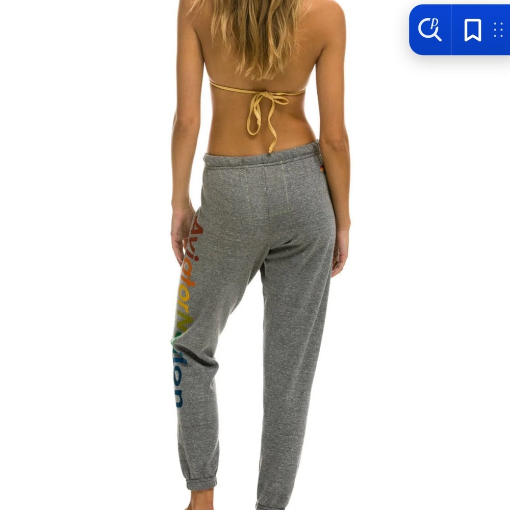 NWT Aviator Nation Gray Track Pants Brooklyn